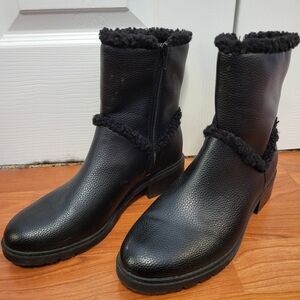 Anne Klein Black Winter Low Boots